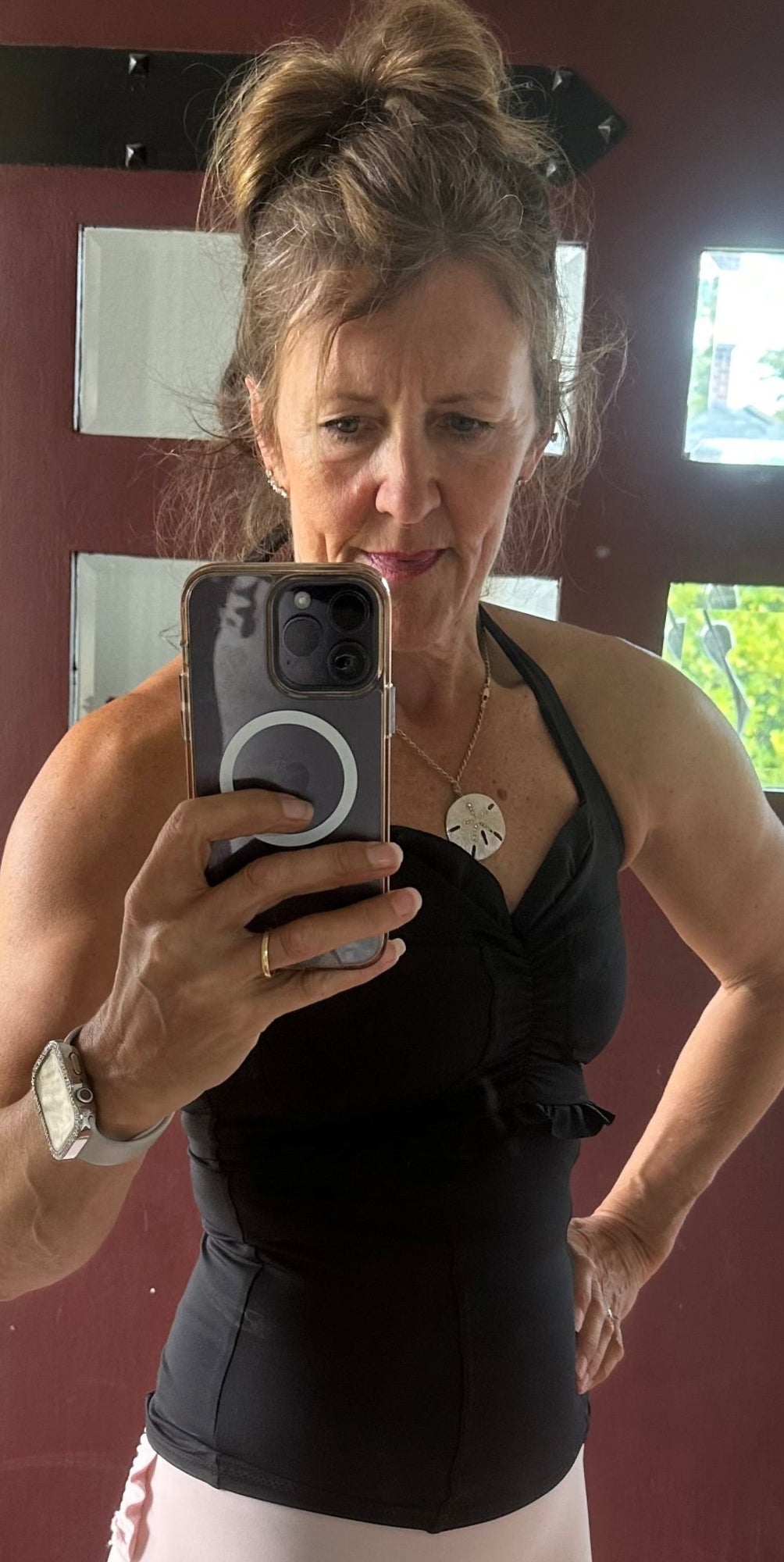 Breathe Tank Ruffle Dusk